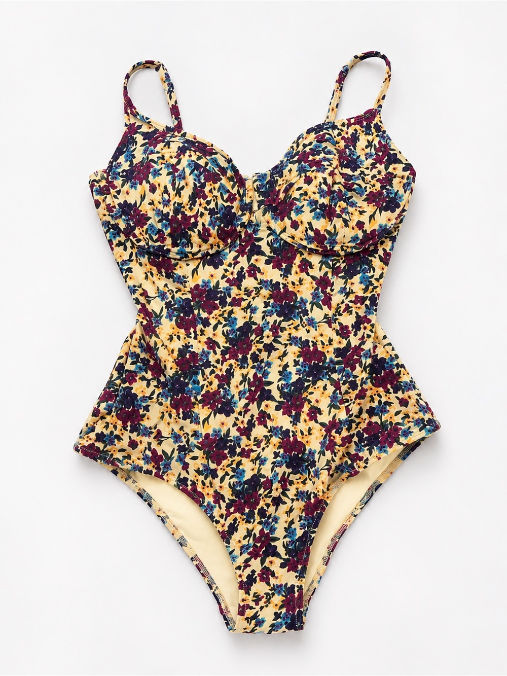 MONTEGO UNDERWIRE VINTAGE FLORAL SWIMSUIT VETCHY